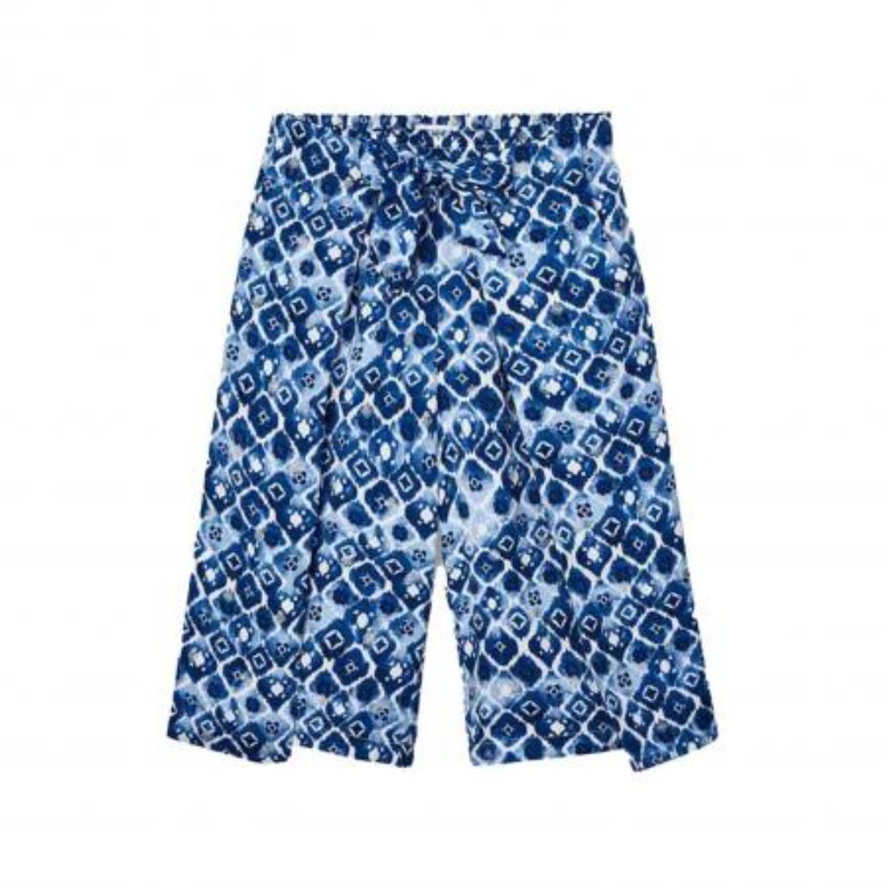 Kids Blue Patterned Pants